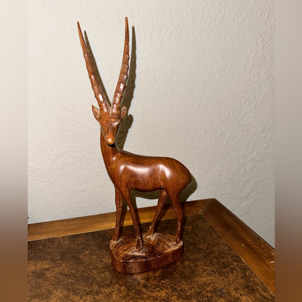 Vintage Wooden Gazelle